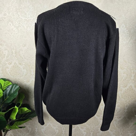 Alfred Dunner Petite Size Med Argyle Front Pullover Sweater Sequin Embellishment - Picture 8 of 11